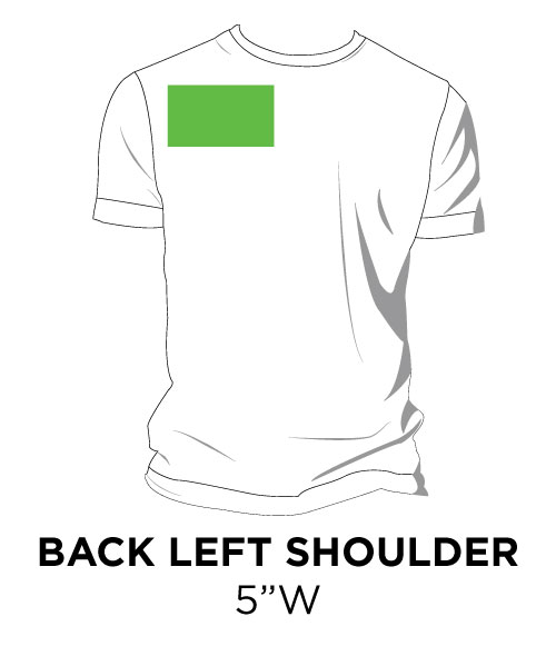 Back Left Shoulder - 5"W